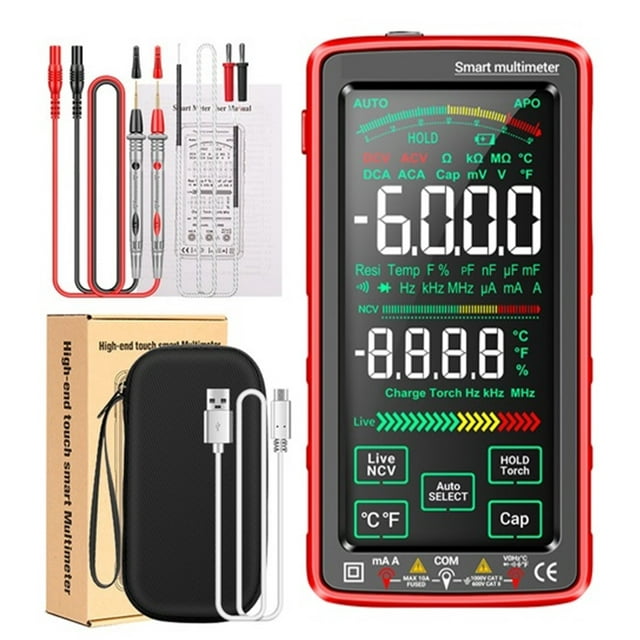 Smart Multimeter High-end Touch 6000 Counts Multimetro Test Rechargeable Multitester AC/DC Voltage Tester Current Tool ,Widely Used