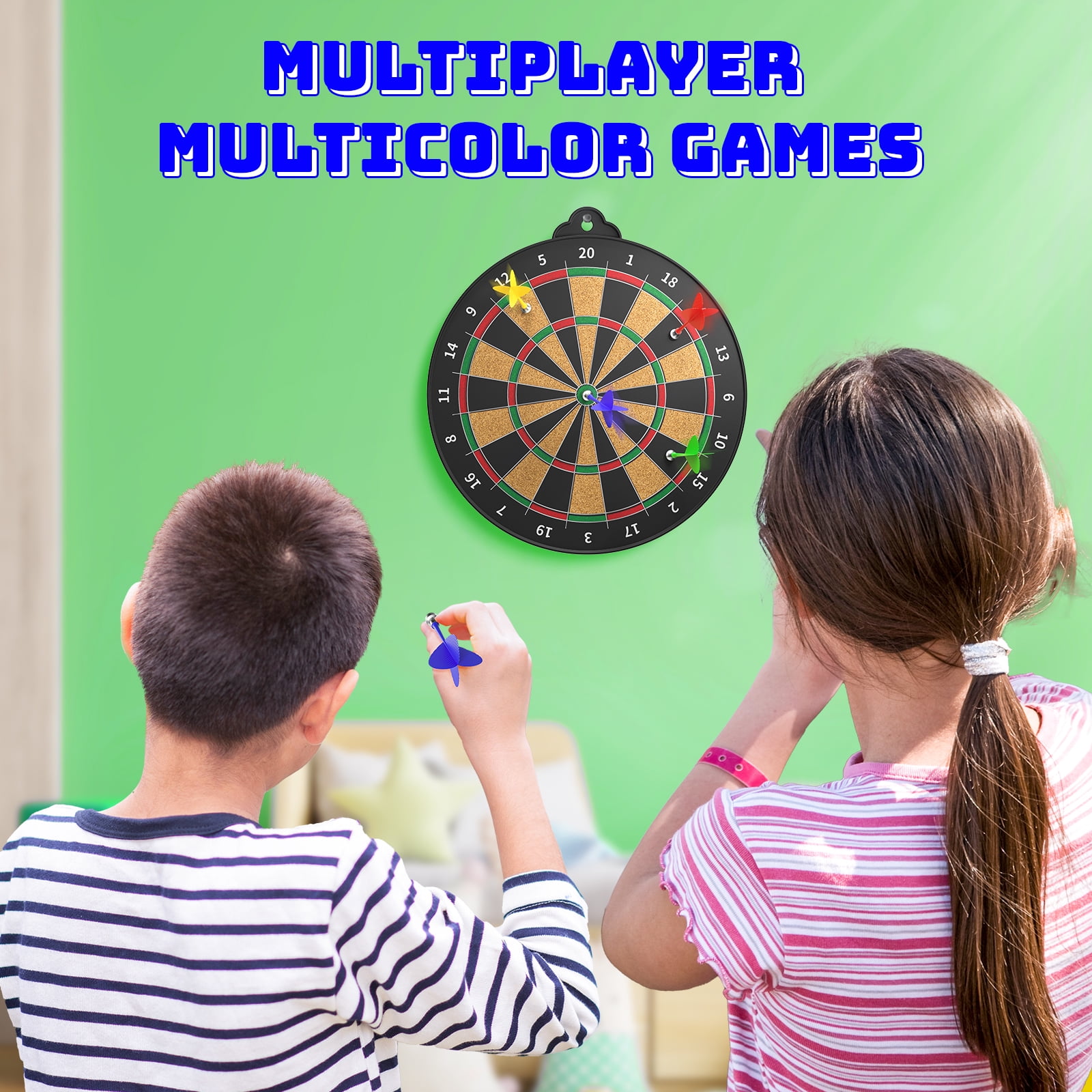 Magnetic Dart Board - 12pcs Magnetic Darts- Excellent Indoor Game and Party Games- Gifts for 5-12 Year Old Boy Kids