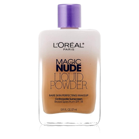 L'Oreal Paris Magic Nude Liquid Powder Bare Skin Perfecting Makeup, Natural Buff 318