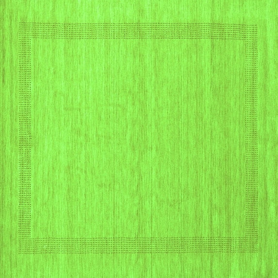 Ahgly Company Indoor Square Abstract Green Contemporary Area Rugs, 7' Square