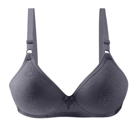 

Floleo Bras Clearance Summer Fall Woman s Fashion Plus Size Wire Free Comfortable Push Up Hollow Out Bra Underwear