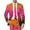 Hot Pink, variant on toraway Men Suit Jacket Casual Casual Male Fashion Casual Buckle Printed Single Fashion Soft Work Formal Warm Casual Soft XXL
