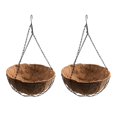 thumbnail image 3 of Metal Hanging Baskets with Coco Coir Liner Hanger Holder Plant Flower Pot, 3 of 14