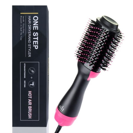 Hot Air Brush, One Step Hair Dryer Styler Volumizer Multi-functional 3-in-1 Salon Negative Ion Hair Straightener & Curly Hair Comb with Anti-Scald