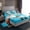 Blue Red, variant on Feelyou Christmas Snowman Bed Sheets, Winter Wonderland Landscape King Sheets, Xmas Flower Sheet Set, Microfiber Bedroom Decor, 4pcs
