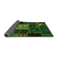 thumbnail image 2 of Ahgly Company Indoor Round Patchwork Green Transitional Area Rugs, 4' Round, 2 of 4