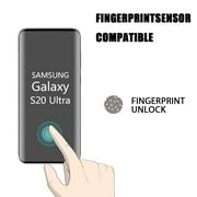 Samsung Galaxy S20 ULTRA (6.9) Tempered Glass Screen Protector 3D Curved Edgeless Tempered Glass Anti-Scratch, Clear [Support Fingerprint Unlocking] LCD Screen Protector for Samsung Galaxy S20 Ultra