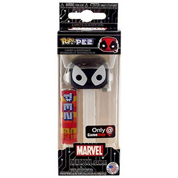 Marvel Funko POP! PEZ Deadpool Candy Dispenser (Gamer, Black & White)