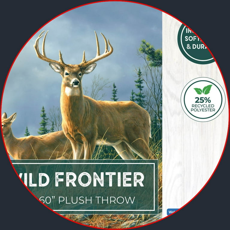 50X60 inch Wilderness Plush Deer Throw Walmart