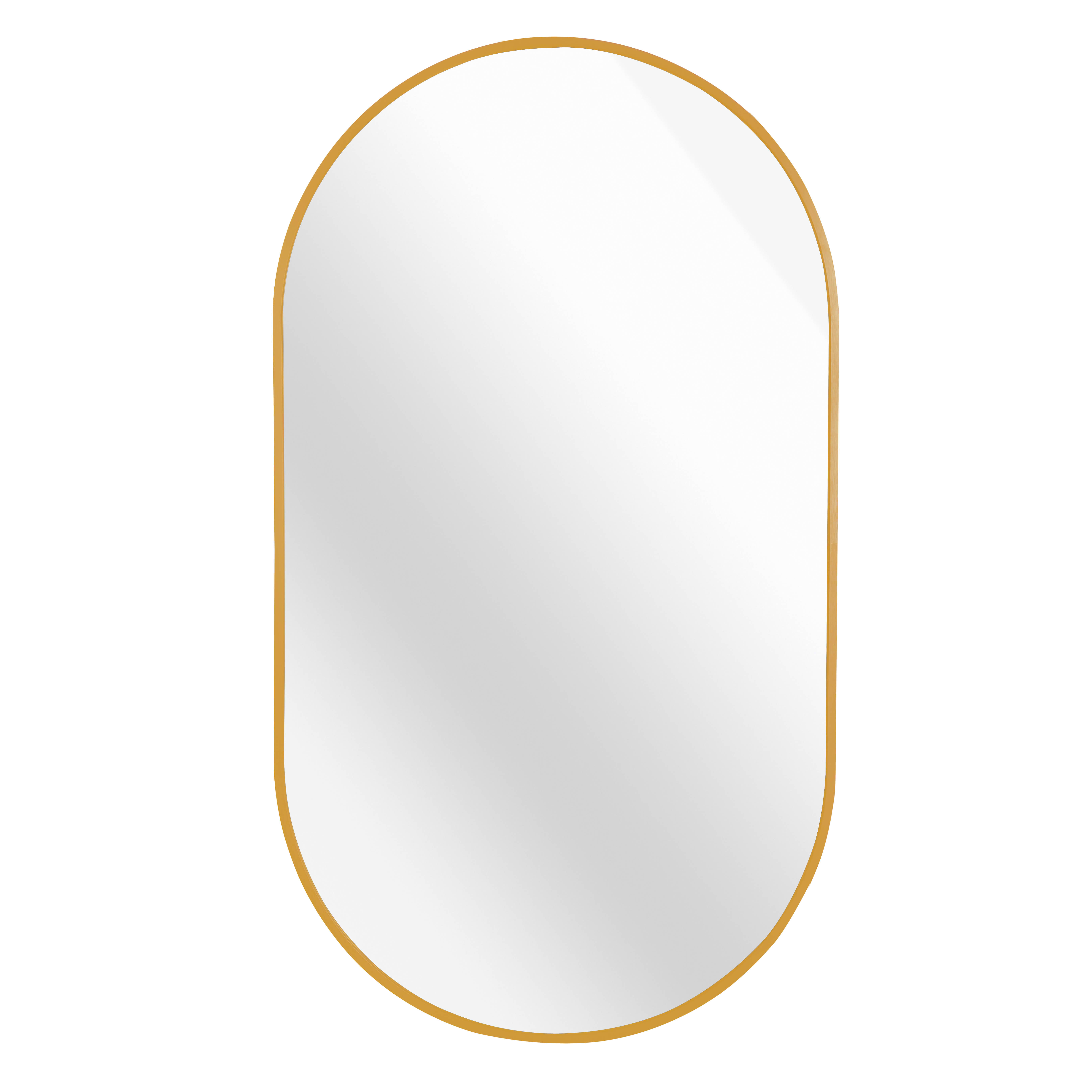 MAYEERTY 20x28 Inch Gold Metal Framed Oval Bathroom Mirror, for Home Bathroom Use