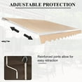 thumbnail image 5 of BETISEF 10' x 8' Patio Retractable Awning Outdoor Sun Shade Shelter Canopy Water UV/Heat Resistant with Crank Handle for Deck, 5 of 8