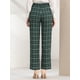 thumbnail image 5 of Pantalones a cuadros casuales Allegra K Verde Negro Blanco XL, 5 of 6