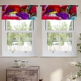 thumbnail image 2 of LALILO Kitchen Curtain Valance Picture Canvas Multicolor Rod Pocket Window Curtain 52"x 18" Set of 2, 2 of 5