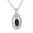 Hamsa Pendant - 14mm x 18mm, variant on Hamsa Evil Eye Pendant 15mm x 19mm Sterling Silver and Pure Brilliance CZ w/ Chain