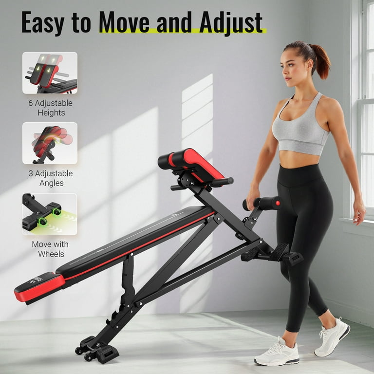 FLYBIRD 3-in-1 Workout Bench - Roman Chair, Weight Bench & Sit Up Bench For Home Gym