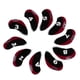 thumbnail image 2 of 10PCS Neopreno Golf Club Head Covers Funda Protectora de Hierro Funda para Hombres Mujeres Accesorios para Jugar Al Golf Negro + Claret Soledad Cubiertas de la cabeza del club de golf, 2 of 9
