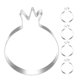 thumbnail image 1 of 5pcs Pomegranate Shaped Cookie Cutter Molds Stainless Steel Chocolate Mold Cake Biscuit Cutter For Kitchen Baking Dessert Fondant Tool, 1 of 3