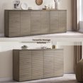 thumbnail image 5 of Surmoby 30.9" Wide Mid Century Modern Sideboard Buffet Cabinet with Adjustable Shelves & Pop-Up Door, Fluted Media Consle Bar Cabinet for Living Room & Dining Room, Gray Alder, 5 of 11