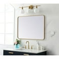 thumbnail image 3 of Soft corner metal rectangular mirror 27x36 inch in Brass, 3 of 5