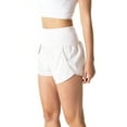 thumbnail image 2 of Love Tree Womens Juniors Athletic Gym Work Out Running Shorts  (White, Large), 2 of 3