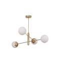 thumbnail image 2 of 4 Light Globe Mid Century Black Brass Sputnik chandelier light Fixture, 2 of 10