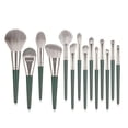thumbnail image 1 of Makeup Brush Set 14 Pcs Premium Vegan Synthetic Bristles Hairs, Foundation Eyeshadow Powders Shadows Brows Concealer Lip Brushes-6 for Eye, Aluminum P, 1 of 4