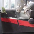 thumbnail image 4 of Area Rugs Indoor Non-Slip Rectangle Rug 5x7 Ft Dark Style Red Black Abstract Geometric Modern Rug Rubber Backing Floor Mats Non Shedding Home Decor Carpet for Entryway Living Room, 4 of 8
