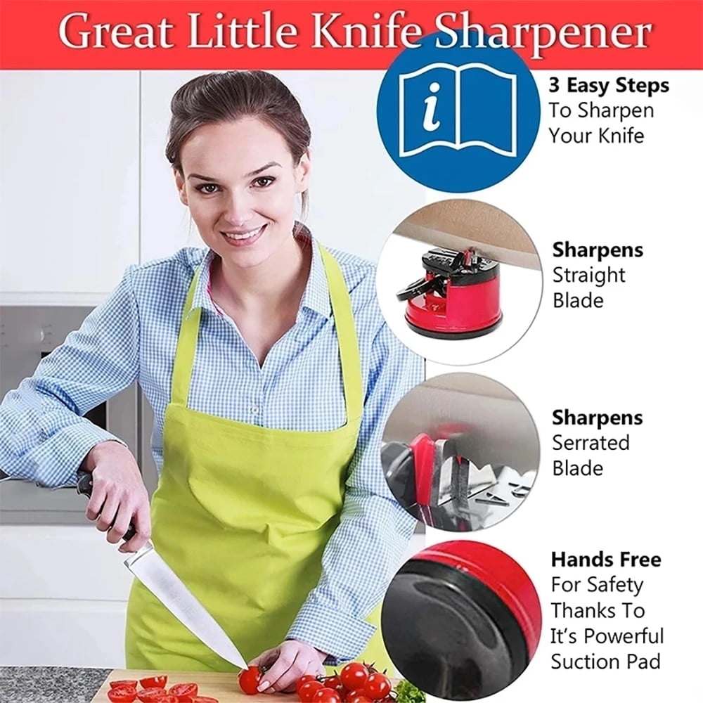 Knife Sharpener for all Blade Types, Razor Sharp Precision, Easy Safe to  Use, Ideal for Kitchen, Workshop, Craft Rooms, Camping, Hiking