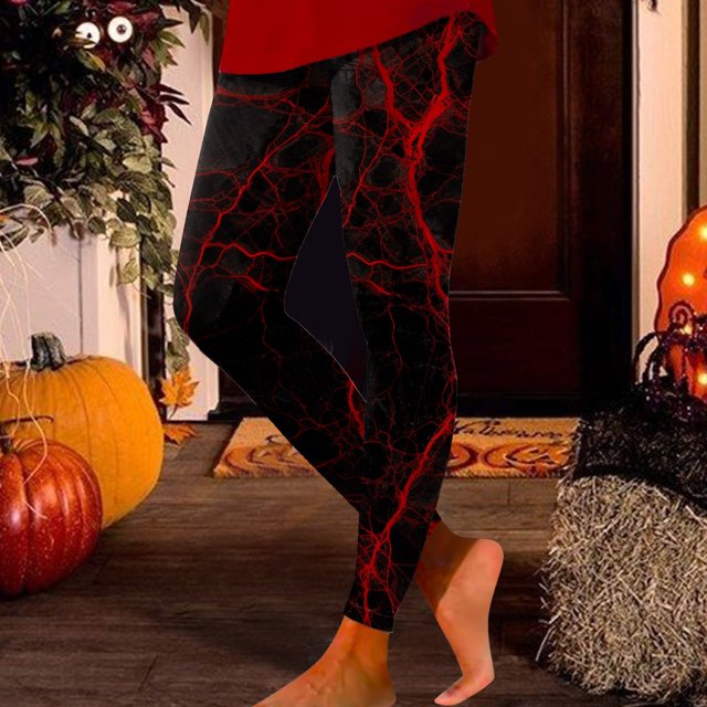 MKLEKYY Leggings de yoga para mujer, informales, a la moda, ajustados, con cintura alta, para ejercicio, con estampado