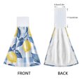 thumbnail image 3 of Yayeee Kitchen Hanging Hand Towels Set of 2 with Loop Bathroom Absorbent Tie Towel, Light Blue Lemon, 3 of 7