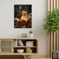 thumbnail image 4 of Framed Santa Claus Reading Canvas Wall Art - Waterproof Print, Festive Holiday Decor for Home, Ideal for Christmas & Halloween, Featuring Santa in his Traditional Attire, 4 of 9