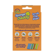 Scrub Daddy Sponge Daddy Traditional Shape - Dual Sided FlexTexture, 4 Count