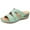 ZB-Green, variant on Bohemian Flip Flops for Women Summer Beach Flat Straw Sandals Comfort Slip-Ons Slippers Shoes