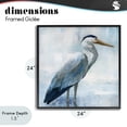 thumbnail image 4 of Stupell Industries Transitional Serene Blue Heron In Aqua Black Framed Giclee Art, 24 x 24, by Nan, 4 of 8