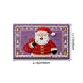 thumbnail image 3 of Loespoir Knitted Christmas Bathroom Floor Mats, Absorbent Foot Mats, Toilet Door Entry Rugs, Holiday Decor, Seasonal Display, Festive Atmosphere, Home Accent, Gift(Purple), 3 of 6