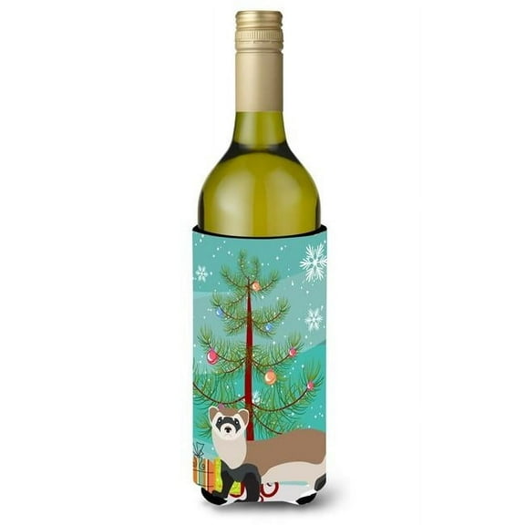 Ferret Christmas Wine Bottle Beverge Insulator Hugger