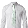thumbnail image 2 of Naloa Kawaii Frogs Print Solid Color Tie Formal Necktie for Men，Suitable for business, daily life, work, 2 of 5