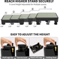 thumbnail image 4 of 5-Level Adjustable Step Stool, Noctilucent Bedside Step, 700 LBS Capacity Safety Step Platform, Indoor and Outdoor Foot Stool for Seniors and Kids, Wide Step Stools Elderly Assistance at Night, 4 of 8