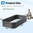 thumbnail image 3 of Quictent Galvanized Tall Raised Garden Bed Kit, 8x4x1.5 ft Oval Large Planting Box for Vegetables Outdoor, Double Strengthened by Vertical Bar and Crossbar with Liner (Dark Grey), 3 of 10