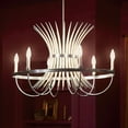 thumbnail image 4 of 6 Light Medium Chandelier In Homestead Style-19.5 Inches Tall And 29.25 Inches Wide-Brushed Nickel Finish    -Traditional Installation Kichler, 4 of 8