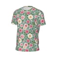 thumbnail image 5 of Rocae Rose Flowers for Men's Mesh Quick-Dry Short Sleeve Workout T-Shirt,Mens Crew Neck Tee Lightweight Soft Classic T Shirts XX-Large, 5 of 9