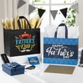 thumbnail image 4 of Fathers Day Gift Bag with Tissue Paper,2 Pack Large Father's Day Bag Bulk,Reusable Gift Bag with Handles -Father's Day Gifts for Dad,Grandpa,New Dad,,Grandfather Fathers,Uncle (Black,Blue), 4 of 7