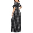 thumbnail image 4 of POSESHE Women's Plus Size Short Sleeve Maxi Dress with Pockets，Tunic Swing T-Shirt Dress, 4 of 5