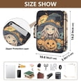thumbnail image 3 of Haosy Accordion File Organizer Zipper Binder 500 Sheet 6-Tab Expanding File Folder Multi-Pocket 1.2 Inch 3 Ring Pumpkins Surround Cute Witch, 3 of 7