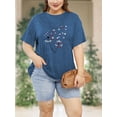 thumbnail image 4 of XCHQRTI Plus Size Dandelion Shirt Women's Oversized Graphic Tshirts Short Sleeve Loose Tee Tops, 4 of 8