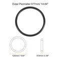 thumbnail image 2 of Unique Bargains 2 Packs Universal Sewing Machine Motor Stretch Belt 377mm 15" Perimeter, 8.6mm Belt Thick, 2 of 5