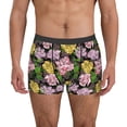 thumbnail image 1 of Xecao Colorful Roses Print Men's Boxer Briefs with Soft Elastic Waistband and 3D Space Capsule Design Breathable Comfortable Underwear-X-Large, 1 of 5