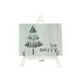 thumbnail image 2 of Parisloft Holiday Tree Christmas Farmhouse Wood Freestanding Sign, White, 7.8 x 9.8"H, 2 of 6