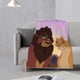 thumbnail image 4 of Manta con estampado multicolor, manta de franela súper suave, ligera y esponjosa, manta de cama de felpa El Rey León - Kovu And Kiara, 4 of 8