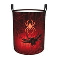 thumbnail image 1 of Balery Black Spider Web With Spiders Cesta de ropa redonda con asas, impermeable, independiente, para ropa, juguetes, dormitorio y familia-Medium, 1 of 6